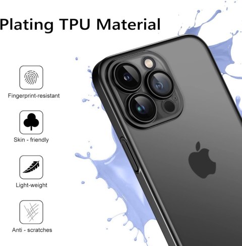 ETUI POKROWIEC APPLE IPHONE 14 PRO MAX BEZBRAWNY CZARNE RAMKI A2894 A2651 ETUI POKROWIEC APPLE IPHONE 14 PRO MAX BEZBRAWNY CZARNE RAMKI A2894 A2651