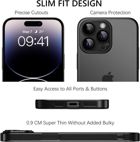 ETUI POKROWIEC APPLE IPHONE 14 PRO MAX BEZBRAWNY CZARNE RAMKI A2894 A2651 ETUI POKROWIEC APPLE IPHONE 14 PRO MAX BEZBRAWNY CZARNE RAMKI A2894 A2651