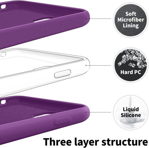 ETUI SILIKONOWE APPLE IPHONE 11 CIEMNE FIOLETOWE Z MIKROFIBRĄ A2111 ETUI SILIKONOWE APPLE IPHONE 11 CIEMNE FIOLETOWE Z MIKROFIBRĄ A2111