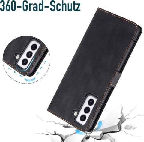 ETUI Z KLAPKĄ SAMSUNG GALAXY S22 5G CZARNE Z EKOSKÓRY PORTFEL SM-S901B ETUI Z KLAPKĄ SAMSUNG GALAXY S22 5G CZARNE Z EKOSKÓRY PORTFEL SM-S901B