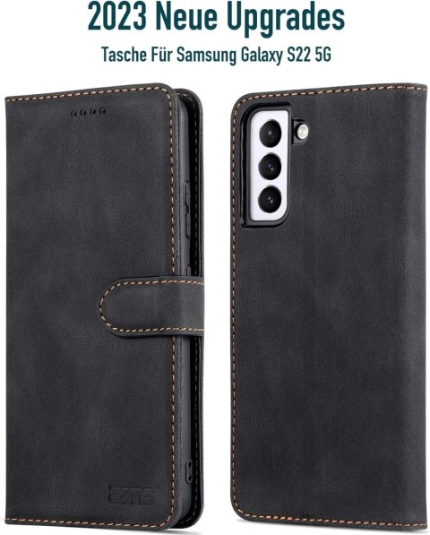 ETUI Z KLAPKĄ SAMSUNG GALAXY S22 5G CZARNE Z EKOSKÓRY PORTFEL SM-S901B ETUI Z KLAPKĄ SAMSUNG GALAXY S22 5G CZARNE Z EKOSKÓRY PORTFEL SM-S901B