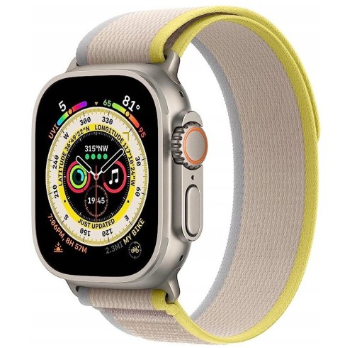 PASEK DO ZEGARKA TRAIL APPLE WATCH ULTRA 8/7/6/5/4/SE/SE2 ŻÓŁTY/BEŻ 49/45mm PASEK DO ZEGARKA TRAIL APPLE WATCH ULTRA 8/7/6/5/4/SE/SE2 ŻÓŁTY/BEŻ 49/45mm