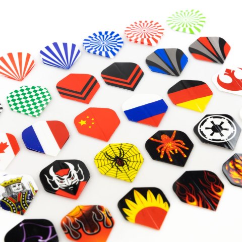 PIÓRA DO LOTKI DART MIX WZORÓW KOLOROWE ZESTAW 30SZT PIÓRA DO LOTKI DART MIX WZORÓW KOLOROWE ZESTAW 30SZT