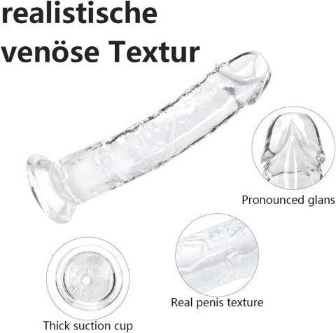 REALISTYCZNE DILDO UMANIA PRZEŹROCZYSTY PENIS TPE 20CM REALISTYCZNE DILDO UMANIA PRZEŹROCZYSTY PENIS TPE 20CM