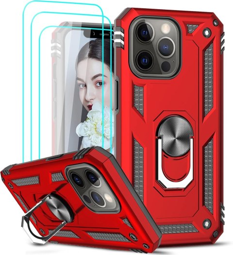 ZESTAW ETUI APPLE IPHONE 13 PRO MAX CZERWONE +3x SZKŁO HARTOWANE A2484 ZESTAW ETUI APPLE IPHONE 13 PRO MAX CZERWONE +3x SZKŁO HARTOWANE A2484