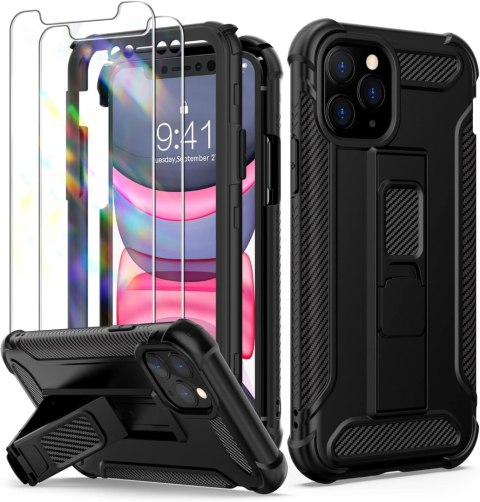 ZESTAW ETUI BUMPER APPLE IPHONE 11 PRO CZARNE +2x SZKŁO HARTOWANE A2160 ZESTAW ETUI BUMPER APPLE IPHONE 11 PRO CZARNE +2x SZKŁO HARTOWANE A2160