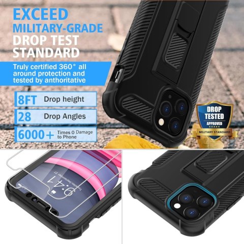 ZESTAW ETUI BUMPER APPLE IPHONE 11 PRO CZARNE +2x SZKŁO HARTOWANE A2160 ZESTAW ETUI BUMPER APPLE IPHONE 11 PRO CZARNE +2x SZKŁO HARTOWANE A2160