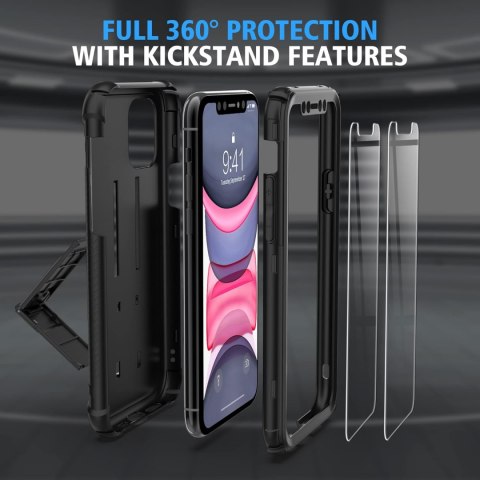 ZESTAW ETUI BUMPER APPLE IPHONE 11 PRO CZARNE +2x SZKŁO HARTOWANE A2160 ZESTAW ETUI BUMPER APPLE IPHONE 11 PRO CZARNE +2x SZKŁO HARTOWANE A2160