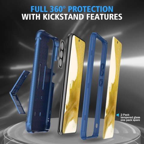 ZESTAW ETUI BUMPER SAMSUNG GALAXY S22 5G GRANATOWE +2x SZKŁO HARTOWANE ZESTAW ETUI BUMPER SAMSUNG GALAXY S22 5G GRANATOWE +2x SZKŁO HARTOWANE