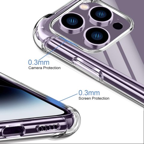 ZESTAW ETUI IPHONE 14 PRO BEZBARWNE +2x SZKŁO HARTOWANE OCHRONA APARATU ZESTAW ETUI IPHONE 14 PRO BEZBARWNE +2x SZKŁO HARTOWANE OCHRONA APARATU