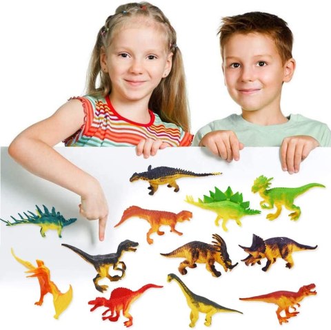 12x FIGURKA DINOZAURY ZABAWKI DLA DZIECI FANÓW RÓŻNE RODZAJE MIX ZESTAW 12x FIGURKA DINOZAURY ZABAWKI DLA DZIECI FANÓW RÓŻNE RODZAJE MIX ZESTAW