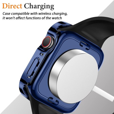 2x ETUI NA ZEGAREK APPLE WATCH 7/8 45 MM BUMPER CASE GRANATOWY