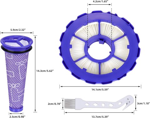 2x FILTR WSTĘPNY KOŃCOWY HEPA DO ODKURZACZA DYSON DC50 965081-01 965080-01 2x FILTR WSTĘPNY KOŃCOWY HEPA DO ODKURZACZA DYSON DC50 965081-01 965080-01