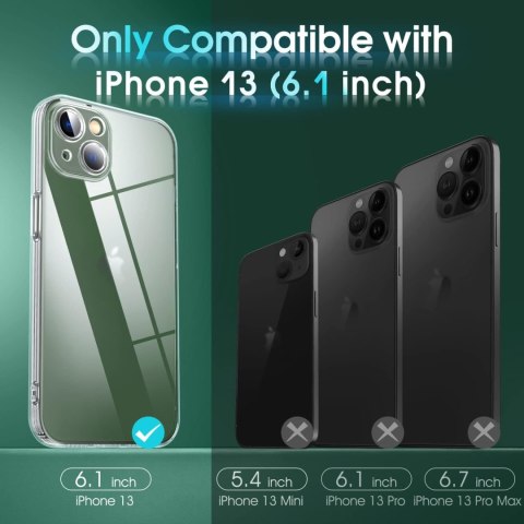 ETUI APPLE IPHONE 13 CASE BEZBARWNY PRZEZROCZYSTY NIE ŻÓŁKNIE A2482 A2631