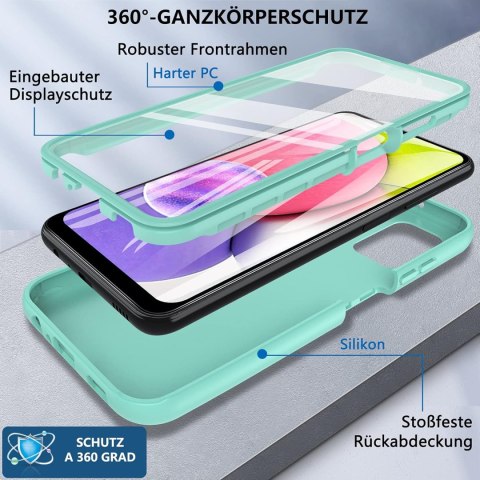 ETUI BUMPER SAMSUNG GALAXY A03s TURKUSOWY +OCHRONA EKRANU SM-A037F