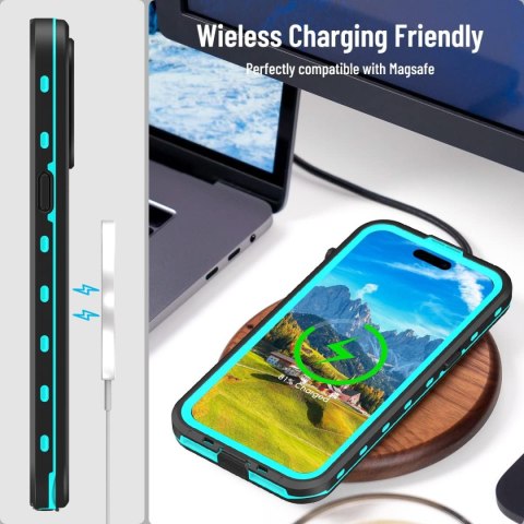 ETUI CZARNA RAMKA IPHONE 14 PRO MAX SKŁADANY WODOODPORNY A2894 A2651 ETUI CZARNA RAMKA IPHONE 14 PRO MAX SKŁADANY WODOODPORNY A2894 A2651
