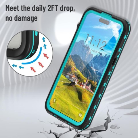 ETUI CZARNA RAMKA IPHONE 14 PRO MAX SKŁADANY WODOODPORNY A2894 A2651 ETUI CZARNA RAMKA IPHONE 14 PRO MAX SKŁADANY WODOODPORNY A2894 A2651