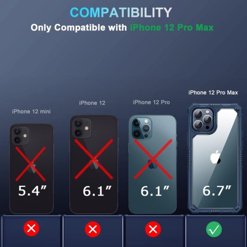 ETUI GRANATOWE APPLE IPHONE 12 PRO MAX +SZKŁO HARTOWANE I OCHRONA APARATU ETUI GRANATOWE APPLE IPHONE 12 PRO MAX +SZKŁO HARTOWANE I OCHRONA APARATU