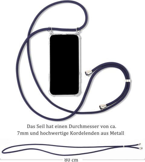 ETUI SILIKONOWE Z ŁAŃCUSZKIEM APPLE IPHONE 13 BEZBARWNY A2482 A2631 A2633