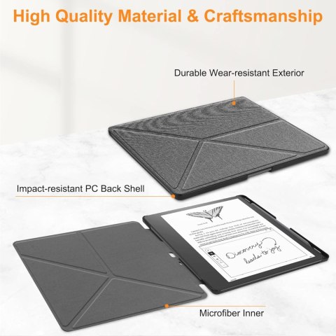 FUTERAŁ ETUI KINDLE SCRIBE 10.2" CIEMNO ZIELONY MATERIAŁOWY Z PODSTAWKĄ FUTERAŁ ETUI KINDLE SCRIBE 10.2" CIEMNO ZIELONY MATERIAŁOWY Z PODSTAWKĄ