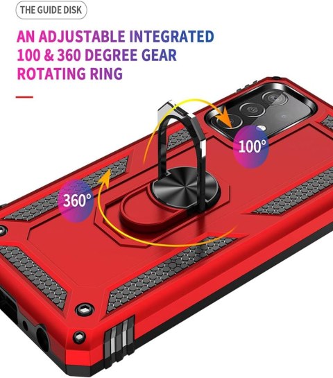 MOCNE ETUI CZERWONE SAMSUNG GALAXY A52/A52 5G UCHWYT RING SM-A525F SM-A526B MOCNE ETUI CZERWONE SAMSUNG GALAXY A52/A52 5G UCHWYT RING SM-A525F SM-A526B