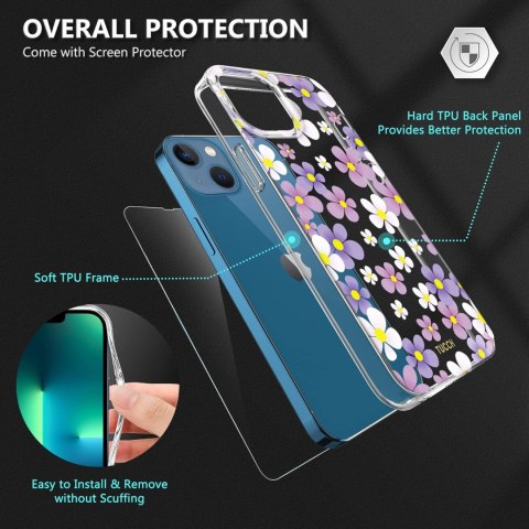 ZESTAW ETUI +SZKŁO HARTOWANE APPLE IPHONE 13 PRO KWIATKI A2482 ZESTAW ETUI +SZKŁO HARTOWANE APPLE IPHONE 13 PRO KWIATKI A2482