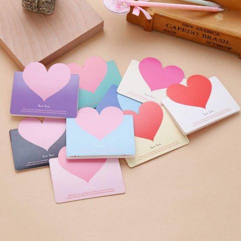 100x KARTKA WALENTYNKOWA SKŁADANA MOTYW MIŁOŚCI KSZTAŁT SERCA 9,7x8,5cm 100x KARTKA WALENTYNKOWA SKŁADANA MOTYW MIŁOŚCI KSZTAŁT SERCA 9,7x8,5cm