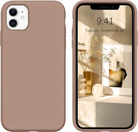 ETUI APPLE IPHONE 11 SILIKONOWY BRĄZOWY PRZYJEMNY W DOTYKU A2111 ETUI APPLE IPHONE 11 SILIKONOWY BRĄZOWY PRZYJEMNY W DOTYKU A2111