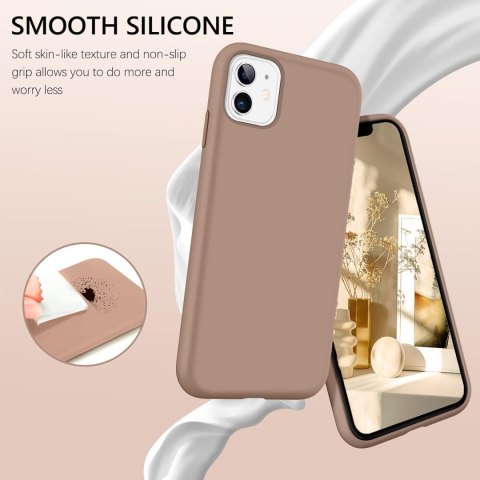 ETUI APPLE IPHONE 11 SILIKONOWY BRĄZOWY PRZYJEMNY W DOTYKU A2111 ETUI APPLE IPHONE 11 SILIKONOWY BRĄZOWY PRZYJEMNY W DOTYKU A2111