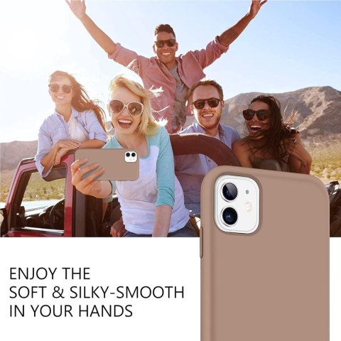 ETUI APPLE IPHONE 11 SILIKONOWY BRĄZOWY PRZYJEMNY W DOTYKU A2111 ETUI APPLE IPHONE 11 SILIKONOWY BRĄZOWY PRZYJEMNY W DOTYKU A2111