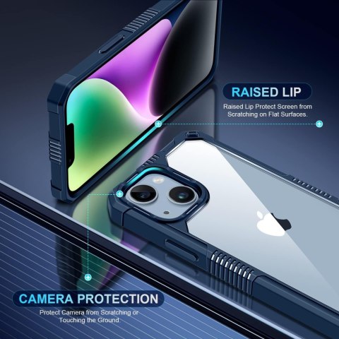ETUI APPLE IPHONE 14 GRANATOWA RAMKA +SZKŁO HARTOWANE OCHRONA APARATU A2882 ETUI APPLE IPHONE 14 GRANATOWA RAMKA +SZKŁO HARTOWANE OCHRONA APARATU A2882