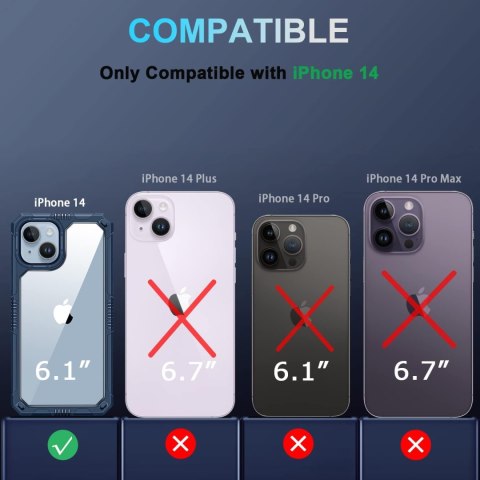 ETUI APPLE IPHONE 14 GRANATOWA RAMKA +SZKŁO HARTOWANE OCHRONA APARATU A2882 ETUI APPLE IPHONE 14 GRANATOWA RAMKA +SZKŁO HARTOWANE OCHRONA APARATU A2882