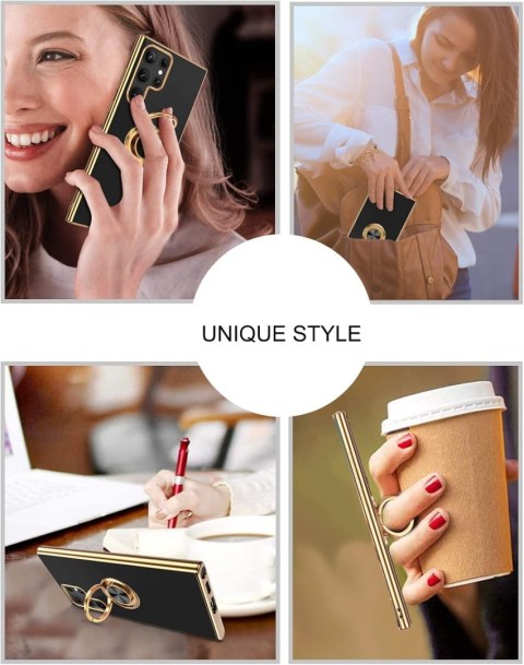 ETUI CASE SAMSUNG GALAXY S22 ULTRA CZARNY ZŁOTA RAMKA RING SM-S908B ETUI CASE SAMSUNG GALAXY S22 ULTRA CZARNY ZŁOTA RAMKA RING SM-S908B