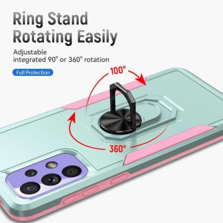 ETUI SAMSUNG GALAXY A53 ZIELONO-RÓŻOWE SILIKONOWE Z PODSTAWKĄ SM-A5360