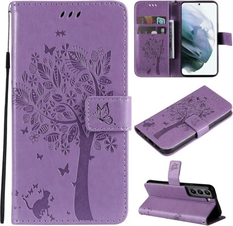 ETUI Z KLAPKĄ FIOLETOWE SAMSUNG GALAXY S22 5G +OPASKA NA RĘKĘ SM-S901 ETUI Z KLAPKĄ FIOLETOWE SAMSUNG GALAXY S22 5G +OPASKA NA RĘKĘ SM-S901