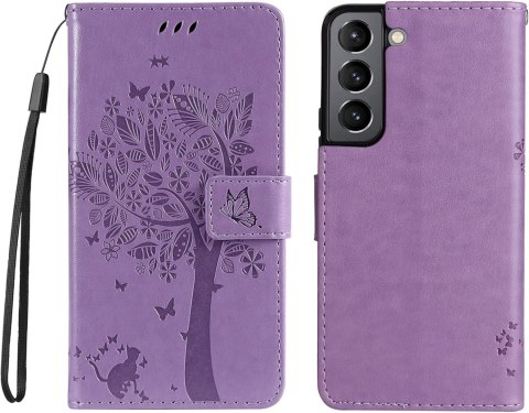 ETUI Z KLAPKĄ FIOLETOWE SAMSUNG GALAXY S22 5G +OPASKA NA RĘKĘ SM-S901 ETUI Z KLAPKĄ FIOLETOWE SAMSUNG GALAXY S22 5G +OPASKA NA RĘKĘ SM-S901