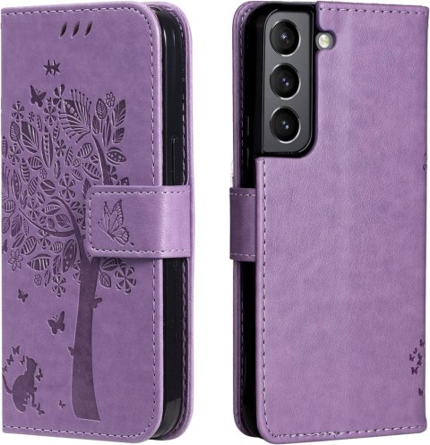 ETUI Z KLAPKĄ FIOLETOWE SAMSUNG GALAXY S22 5G +OPASKA NA RĘKĘ SM-S901 ETUI Z KLAPKĄ FIOLETOWE SAMSUNG GALAXY S22 5G +OPASKA NA RĘKĘ SM-S901