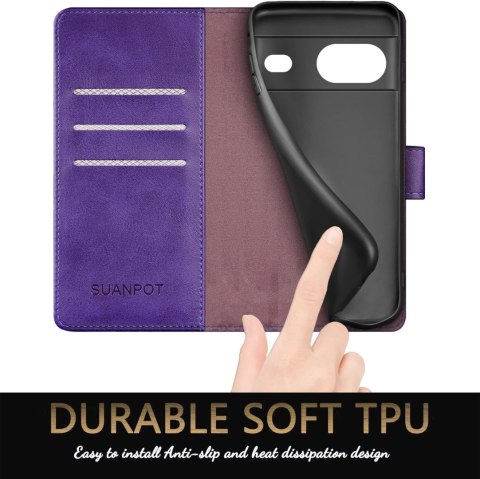ETUI Z KLAPKĄ GOOGLE PIXEL 7 FIOLETOWE EKOSKÓRA GQML3 GVU6C ETUI Z KLAPKĄ GOOGLE PIXEL 7 FIOLETOWE EKOSKÓRA GQML3 GVU6C