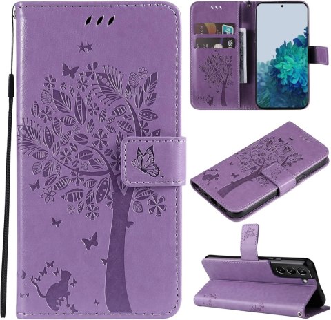 ETUI Z KLAPKĄ SAMSUNG GALAXY S22+ FIOLETOWE WYTŁACZANE DRZEWO SM-S906 ETUI Z KLAPKĄ SAMSUNG GALAXY S22+ FIOLETOWE WYTŁACZANE DRZEWO SM-S906