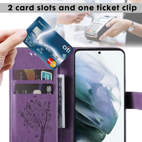 ETUI Z KLAPKĄ SAMSUNG GALAXY S22+ FIOLETOWE WYTŁACZANE DRZEWO SM-S906 ETUI Z KLAPKĄ SAMSUNG GALAXY S22+ FIOLETOWE WYTŁACZANE DRZEWO SM-S906