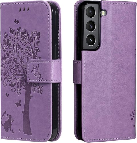ETUI Z KLAPKĄ SAMSUNG GALAXY S22+ FIOLETOWE WYTŁACZANE DRZEWO SM-S906 ETUI Z KLAPKĄ SAMSUNG GALAXY S22+ FIOLETOWE WYTŁACZANE DRZEWO SM-S906