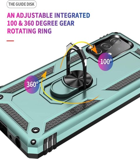 MOCNE ETUI SAMSUNG GALAXY A52/A52 5G ZIELONY UCHWYT RING SM-A525F SM-A526B MOCNE ETUI SAMSUNG GALAXY A52/A52 5G ZIELONY UCHWYT RING SM-A525F SM-A526B