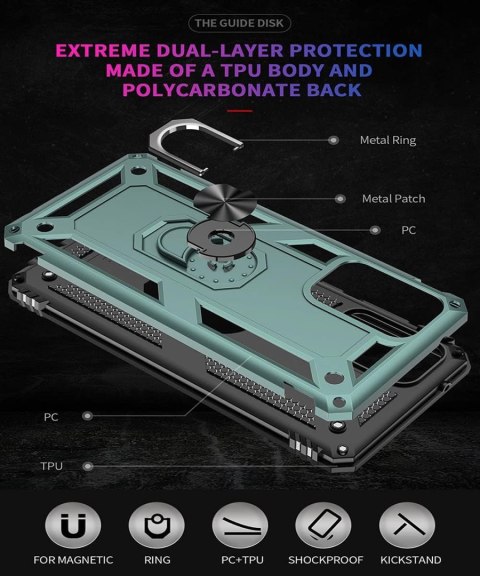 MOCNE ETUI SAMSUNG GALAXY A52/A52 5G ZIELONY UCHWYT RING SM-A525F SM-A526B MOCNE ETUI SAMSUNG GALAXY A52/A52 5G ZIELONY UCHWYT RING SM-A525F SM-A526B