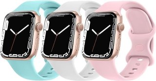 PASEK DO APPLE WATCH SERIA SE 8 7 6 5 4 3 2 1 MIĘKKI SILIKON 3 SZT WANME