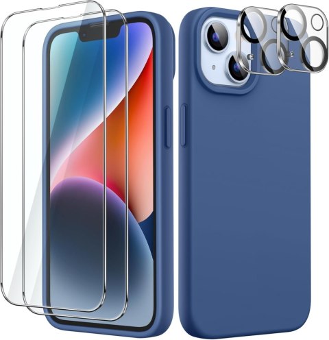 ZESTAW ETUI GRANATOWE +2x SZKŁO HARTOWANE I NA APARAT APPLE IPHONE 14 Plus ZESTAW ETUI GRANATOWE +2x SZKŁO HARTOWANE I NA APARAT APPLE IPHONE 14 Plus