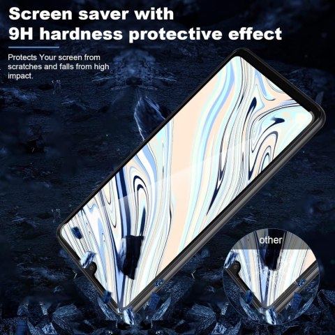 2x SZKŁO HARTOWANE 9H SAMSUNG GALAXY A30/A33 Z CZARNĄ RAMKĄ