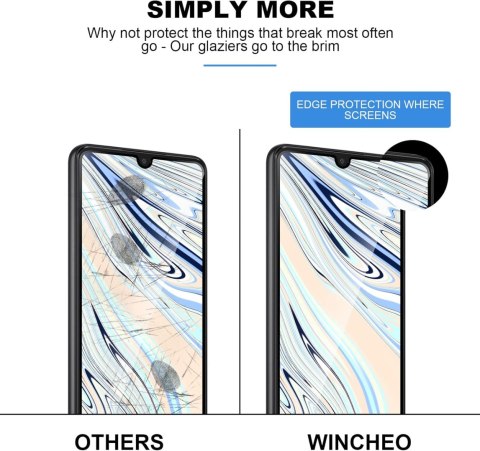 2x SZKŁO HARTOWANE 9H SAMSUNG GALAXY A30/A33 Z CZARNĄ RAMKĄ