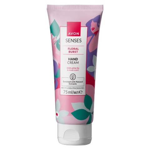 AVON KREM DO RĄK WYGŁADZAJĄCY BIAŁA LILIA PIŻMO FLORAL BURST 75ML AVON KREM DO RĄK WYGŁADZAJĄCY BIAŁA LILIA PIŻMO FLORAL BURST 75ML
