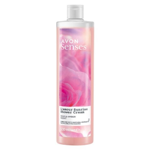 AVON KREMOWY ŻEL POD PRYSZNIC L'AMOUR SUNRISE RÓŻA BURSZTYN 500ML AVON KREMOWY ŻEL POD PRYSZNIC L'AMOUR SUNRISE RÓŻA BURSZTYN 500ML
