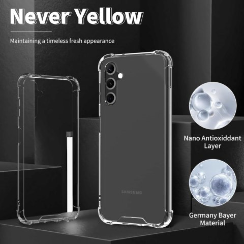 ETUI +2x FOLIA HYBRYDOWA SAMSUNG GALAXY A14 5G PRZEZROCZYSTE SILIKONOWE ETUI +2x FOLIA HYBRYDOWA SAMSUNG GALAXY A14 5G PRZEZROCZYSTE SILIKONOWE